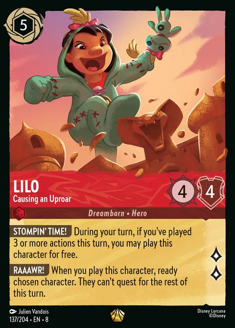Lilo - Causing an Uproar #137 Reign of Jafar Disney Lorcana card (Near Mint)