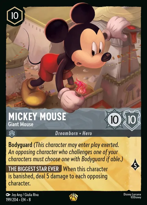 Mickey Mouse - Giant Mouse #199 Reign of Jafar Disney Lorcana card (Near Mint)