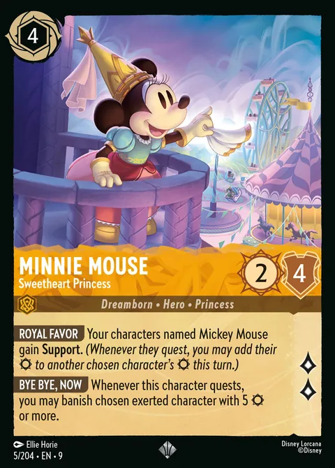Minnie Mouse - Sweetheart Princess #005 Fabled Disney Lorcana card (Near Mint)