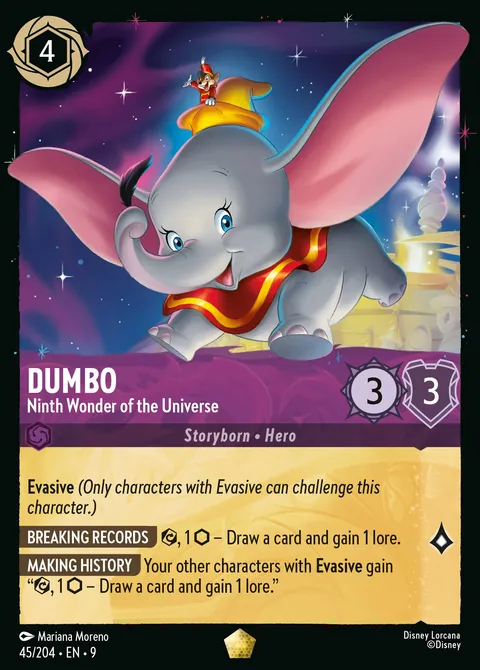 Dumbo - Ninth Wonder of the Universe #045 Fabled Disney Lorcana card (Near Mint)