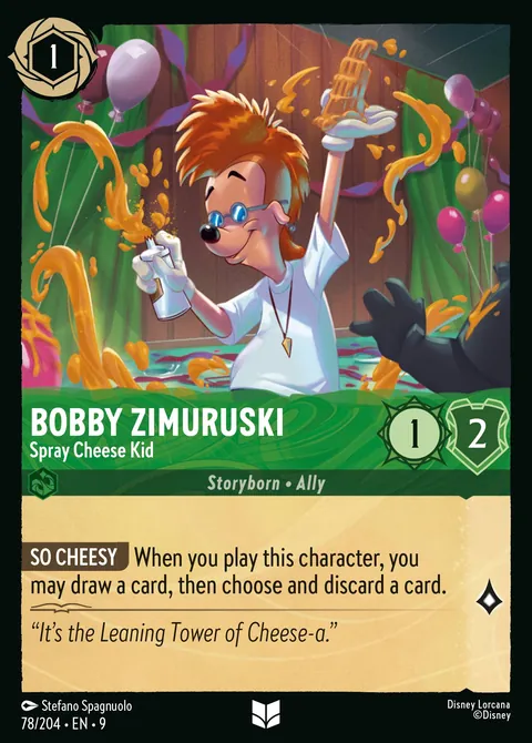 Bobby Zimuruski - Spray Cheese Kid #078 Fabled Disney Lorcana card (Near Mint)