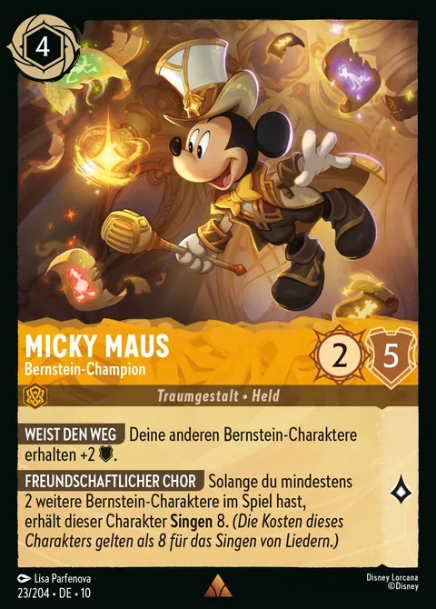 Micky Maus - Bernstein-Champion #023 Geflüster aus der Tiefe Disney Lorcana-Karte (Near Mint)