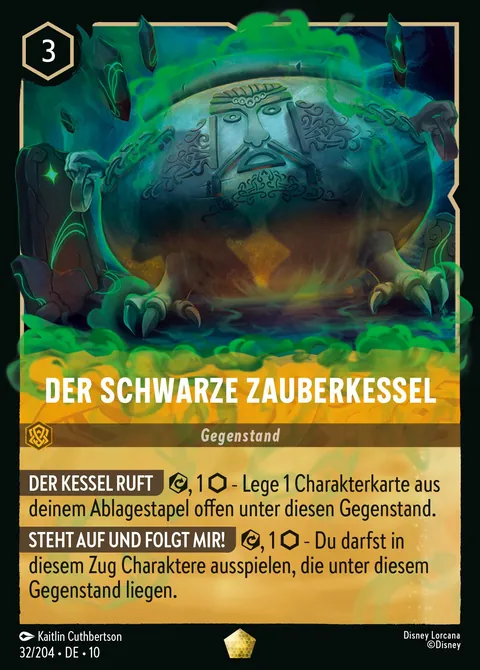 Der schwarze Zauberkessel #032 Geflüster aus der Tiefe Disney Lorcana-Karte (Near Mint)