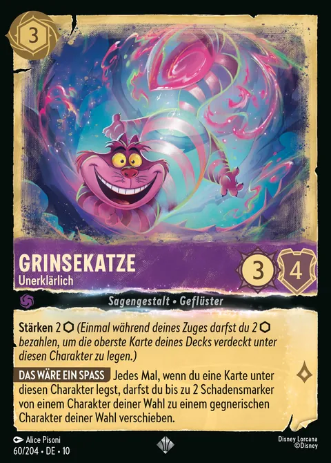 Grinsekatze - Unerklärlich #060 Geflüster aus der Tiefe Disney Lorcana-Karte (Near Mint)