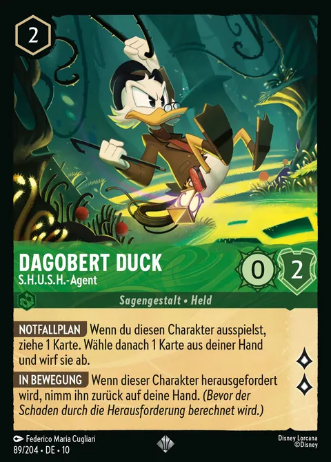 Dagobert Duck - S.H.U.S.H.-Agent #089 Geflüster aus der Tiefe Disney Lorcana-Karte (Near Mint)