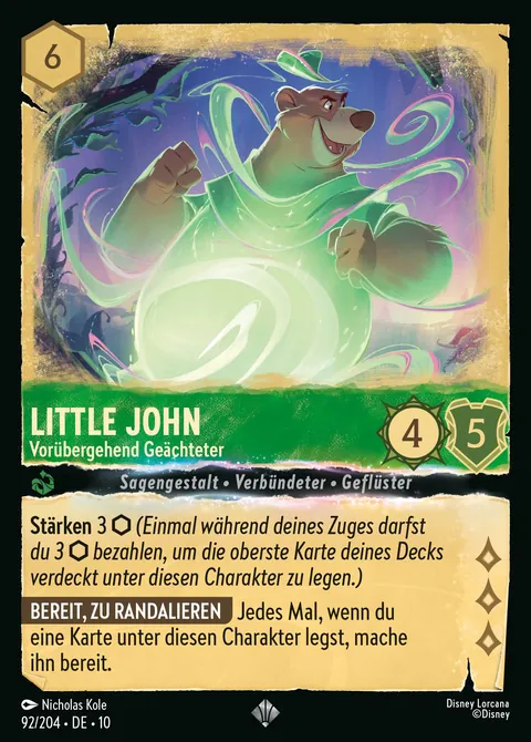 Little John - Vorübergehend Geächteter #092 Geflüster aus der Tiefe Disney Lorcana-Karte (Near Mint)