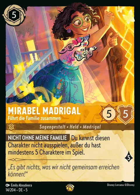 Mirabel Madrigal - Führt die Familie zusammen #014 Himmelsleuchten Disney Lorcana-Karte (Near Mint)