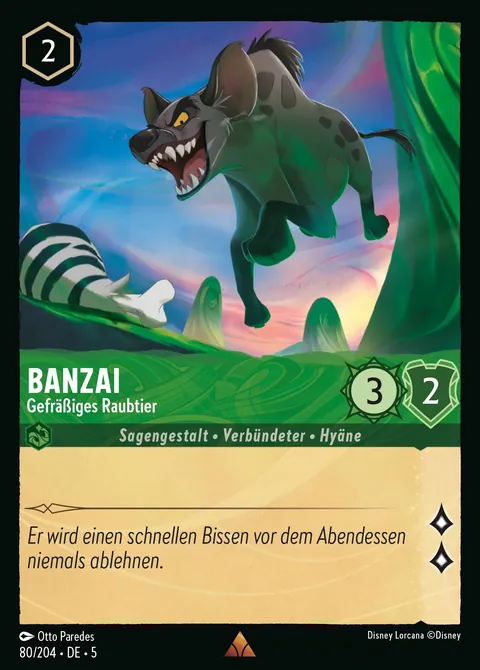 Banzai - Gefräßiges Raubtier #080 Himmelsleuchten Disney Lorcana-Karte (Near Mint)