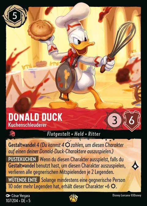 Donald Duck - Kuchenschleuderer #107 Himmelsleuchten Disney Lorcana-Karte (Near Mint)