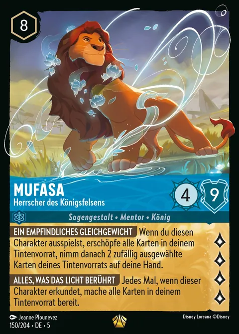 Mufasa - Herrscher des Königsfelsens #150 Himmelsleuchten Disney Lorcana-Karte (Near Mint)