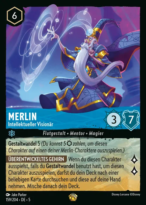 Merlin - Intellektueller Visionär #159 Himmelsleuchten Disney Lorcana-Karte (Near Mint)