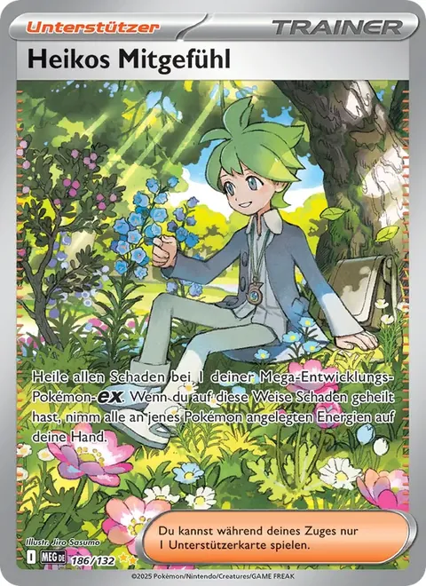 Heikos Mitgefühl 186/132 Mega-Entwicklung (MEG) Pokémon-Karte (Near Mint)