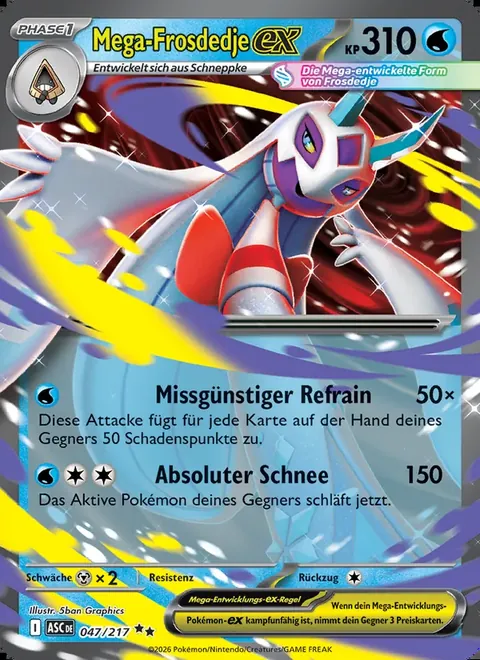 Mega-Frosdedje-ex 047/217 Erhabene Helden (ASC) Pokémon-Karte (Near Mint)
