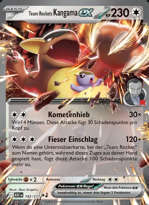 Team Rockets Kangama-ex 162/217 Erhabene Helden (ASC) Pokémon-Karte (Near Mint)