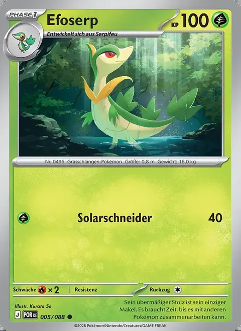 Efoserp 005/088 Optimale Ordnung (POR) Pokémon-Karte (Near Mint)