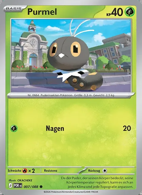 Purmel 007/088 Optimale Ordnung (POR) Pokémon-Karte (Near Mint)