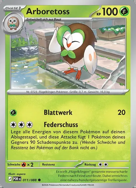 Arboretoss 011/088 Optimale Ordnung (POR) Pokémon-Karte (Near Mint)