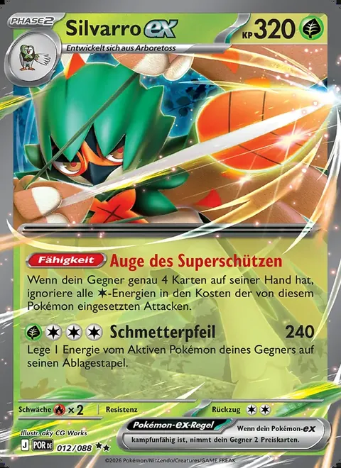 Silvarro-ex 012/088 Optimale Ordnung (POR) Pokémon-Karte (Near Mint)