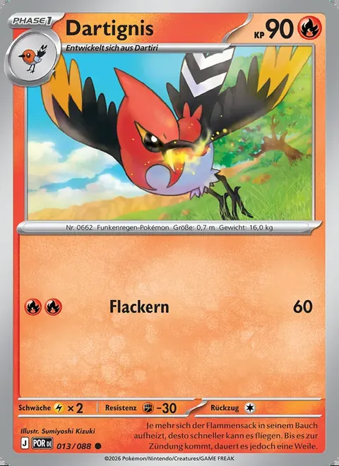 Dartignis 013/088 Optimale Ordnung (POR) Pokémon-Karte (Near Mint)