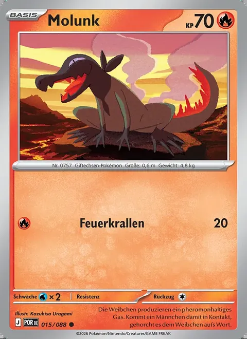 Molunk 015/088 Optimale Ordnung (POR) Pokémon-Karte (Near Mint)