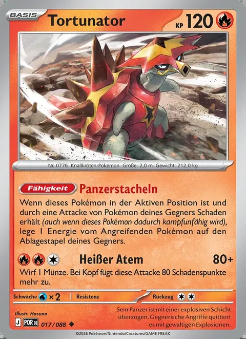 Tortunator 017/088 Optimale Ordnung (POR) Pokémon-Karte (Near Mint)