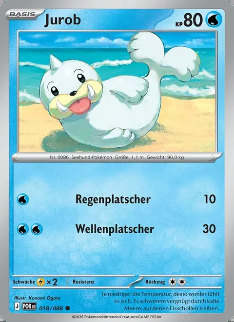 Jurob 018/088 Optimale Ordnung (POR) Pokémon-Karte (Near Mint)