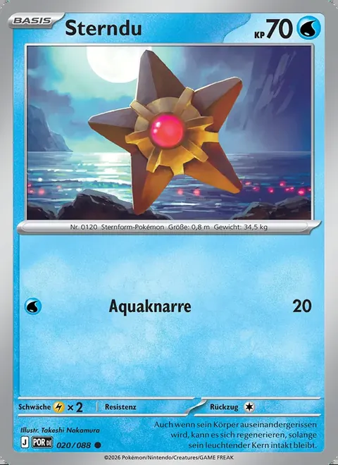 Sterndu 020/088 Optimale Ordnung (POR) Pokémon-Karte (Near Mint)