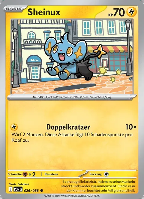 Sheinux 026/088 Optimale Ordnung (POR) Pokémon-Karte (Near Mint)