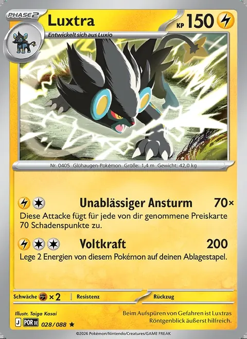 Luxtra 028/088 Optimale Ordnung (POR) Pokémon-Karte (Near Mint)