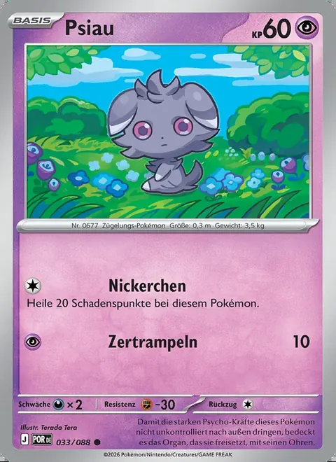 Psiau 033/088 Optimale Ordnung (POR) Pokémon-Karte (Near Mint)
