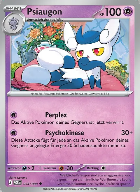 Psiaugon 034/088 Optimale Ordnung (POR) Pokémon-Karte (Near Mint)