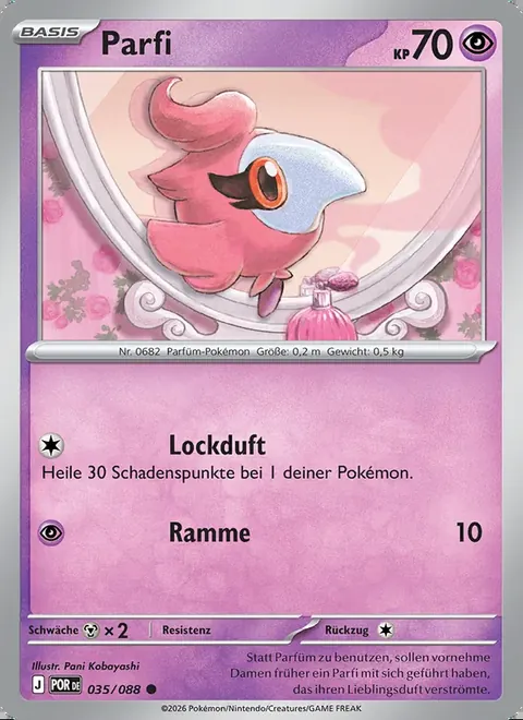 Parfi 035/088 Optimale Ordnung (POR) Pokémon-Karte (Near Mint)