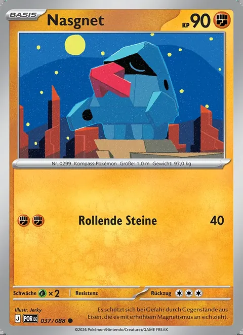 Nasgnet 037/088 Optimale Ordnung (POR) Pokémon-Karte (Near Mint)