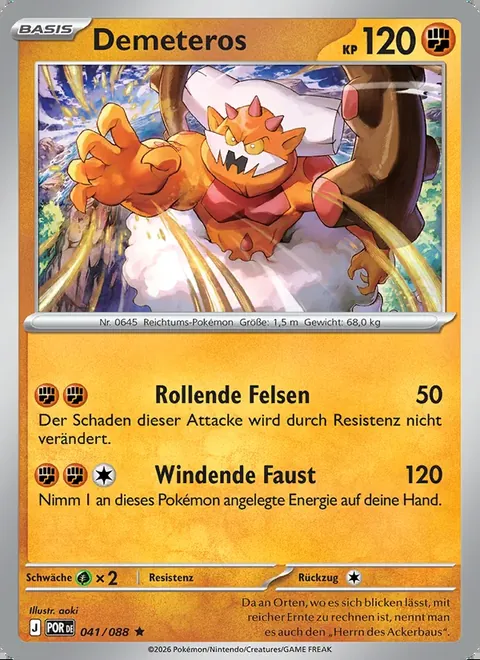 Demeteros 041/088 Optimale Ordnung (POR) Pokémon-Karte (Near Mint)