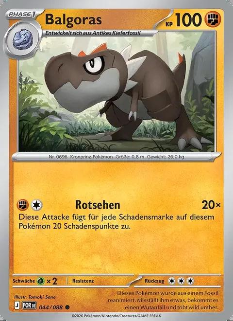 Balgoras 044/088 Optimale Ordnung (POR) Pokémon-Karte (Near Mint)