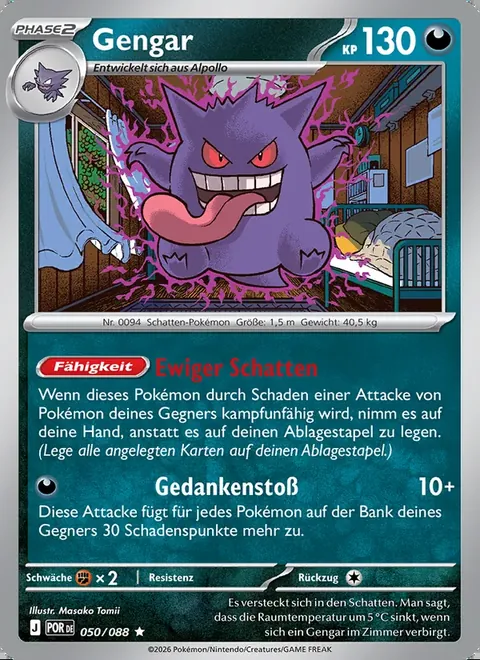 Gengar 050/088 Optimale Ordnung (POR) Pokémon-Karte (Near Mint)