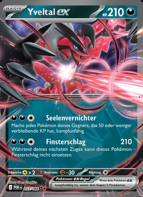 Yveltal-ex 053/088 Optimale Ordnung (POR) Pokémon-Karte (Near Mint)