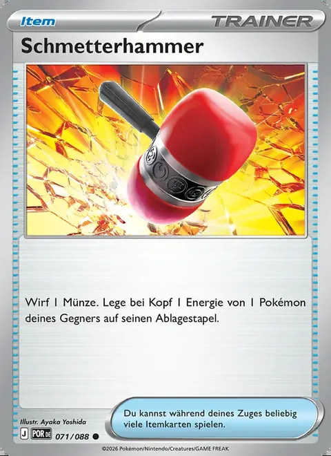 Schmetterhammer 071/088 Optimale Ordnung (POR) Pokémon-Karte (Near Mint)