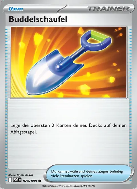 Buddelschaufel 074/088 Optimale Ordnung (POR) Pokémon-Karte (Near Mint)