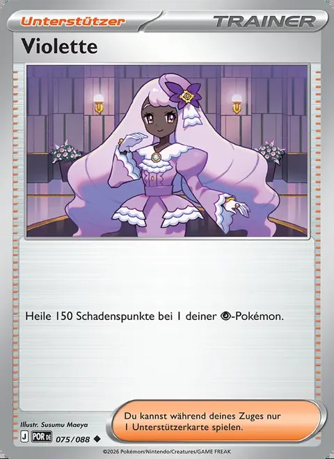 Violette 075/088 Optimale Ordnung (POR) Pokémon-Karte (Near Mint)