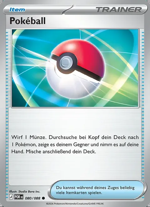 Pokéball 080/088 Optimale Ordnung (POR) Pokémon-Karte (Near Mint)