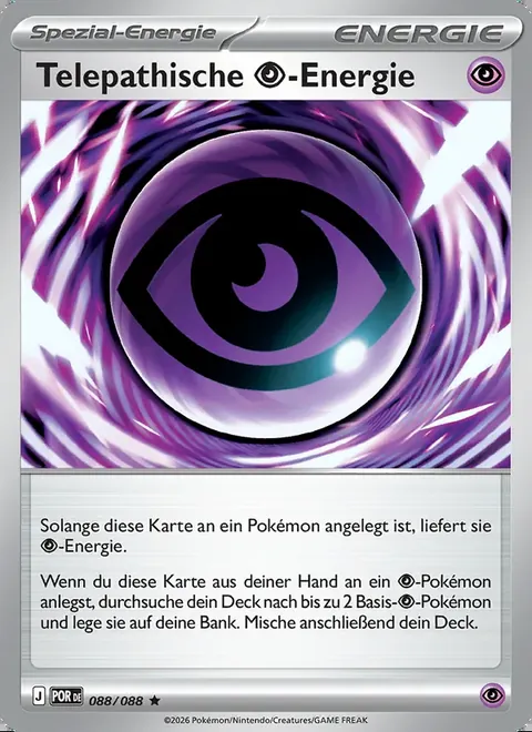 Telepathische Psychic-Energie 088/088 Optimale Ordnung (POR) Pokémon-Karte (Near Mint)
