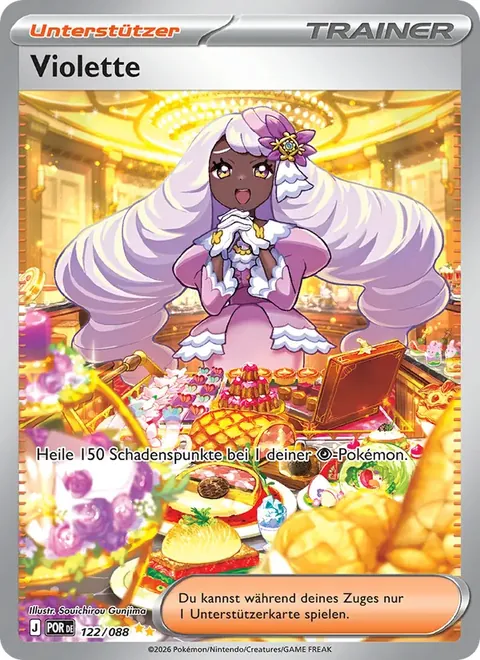 Violette 122/088 Optimale Ordnung (POR) Pokémon-Karte (Near Mint)