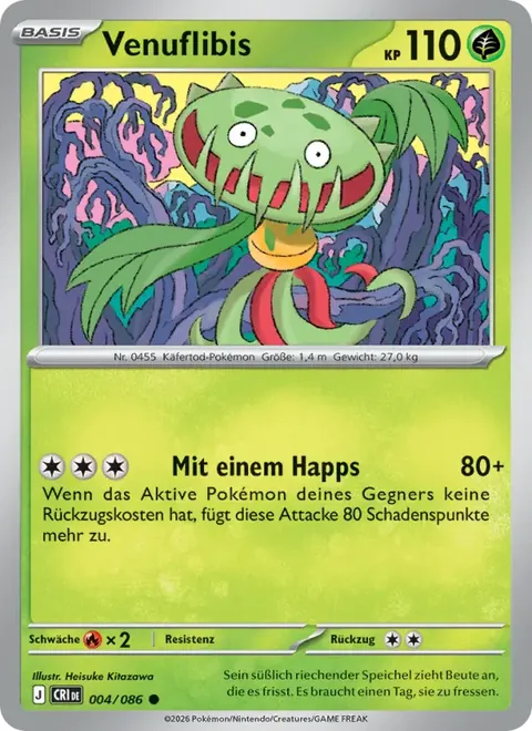 Venuflibis 004/086 Wachsendes Chaos (CRI) Pokémon-Karte (Near Mint)