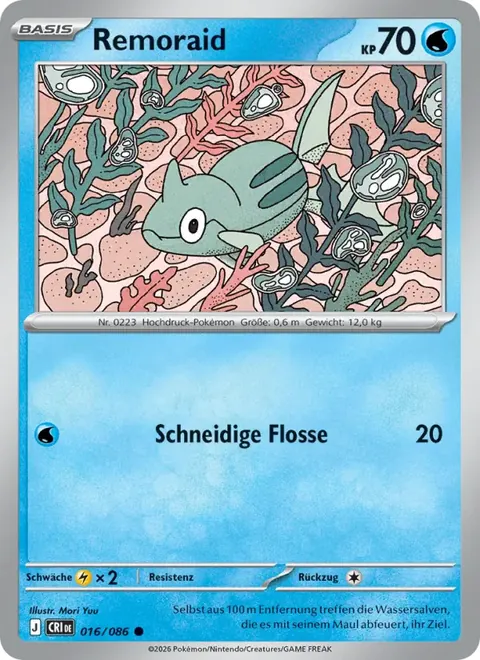 Remoraid 016/086 Wachsendes Chaos (CRI) Pokémon-Karte (Near Mint)