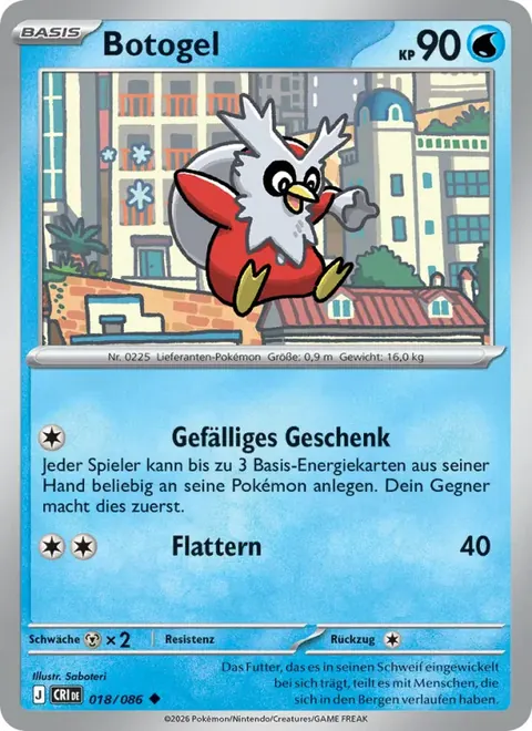 Botogel 018/086 Wachsendes Chaos (CRI) Pokémon-Karte (Near Mint)