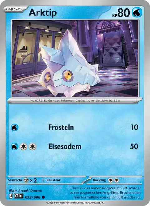 Arktip 023/086 Wachsendes Chaos (CRI) Pokémon-Karte (Near Mint)