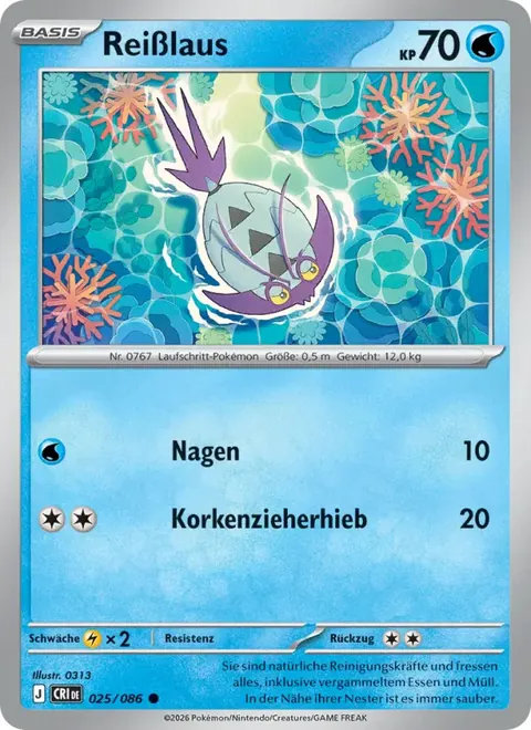 Reißlaus 025/086 Wachsendes Chaos (CRI) Pokémon-Karte (Near Mint)