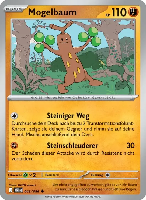 Mogelbaum 043/086 Wachsendes Chaos (CRI) Pokémon-Karte (Near Mint)