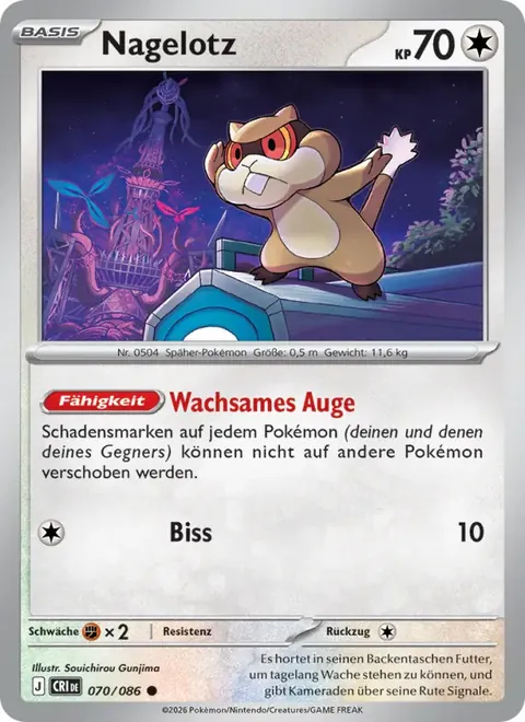 Nagelotz 070/086 Wachsendes Chaos (CRI) Pokémon-Karte (Near Mint)